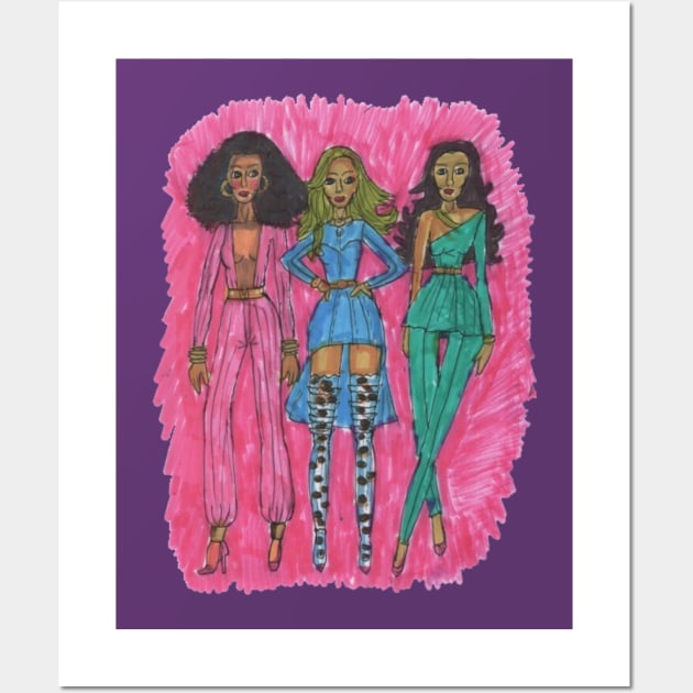 Fashion Girls Wall Art by Mila-Ola_Art